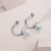 S925 silver hoop Moissanite new earrings cross-border hot-selling jewelry in stock Panyu factory wholesale