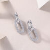 Cross-border S925 Silver Earrings Moissanite New Hoop Temu Amazon Hot Selling Earrings In Stock Wholesale