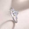 New cross-border S925 silver ring Moissanite ring Amazon temu hot-selling source wholesale