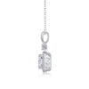 S925 silver necklace 2 carat Moissanite new pendant with chain silver jewelry gold-plated clavicle chain Panyu factory