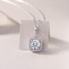 S925 silver necklace 2 carat Moissanite new pendant with chain silver jewelry gold-plated clavicle chain Panyu factory