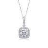 S925 silver necklace 2 carat Moissanite new pendant with chain silver jewelry gold-plated clavicle chain Panyu factory