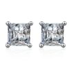 XDY one-piece drop shipping Irregular S925 silver stud earrings for women with square Moissanite diamond imitation diamond jewelry