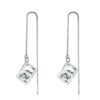 One-piece drop shipping Love Cube S925 earrings for women with tassel Moissanite stud earrings simulated diamond ear thread jewelry