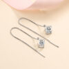 One-piece drop shipping Love Cube S925 earrings for women with tassel Moissanite stud earrings simulated diamond ear thread jewelry