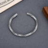 【Wicker Texture Twisted Bangle】S925 Sterling Silver Personalized Men's Punk Retro Eternal Vine Open Bracelet