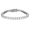 30pt Moissanite Bracelet for Couples, S925 Sterling Silver, Full Diamond, Minimalist, Trendy, Ins Style, Niche Design